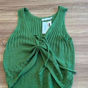 Lush green crochet crop top